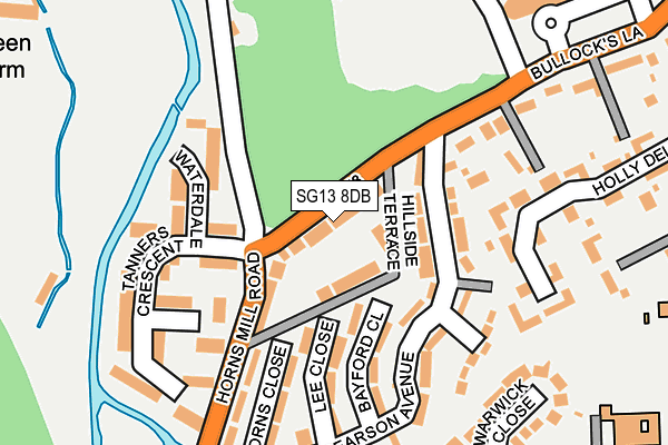 SG13 8DB map - OS OpenMap – Local (Ordnance Survey)