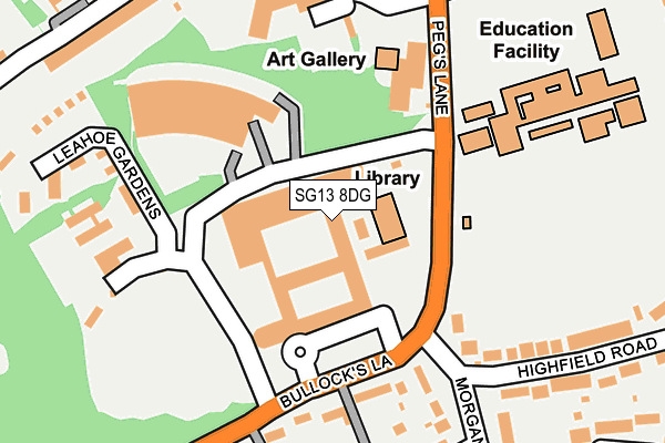 SG13 8DG map - OS OpenMap – Local (Ordnance Survey)