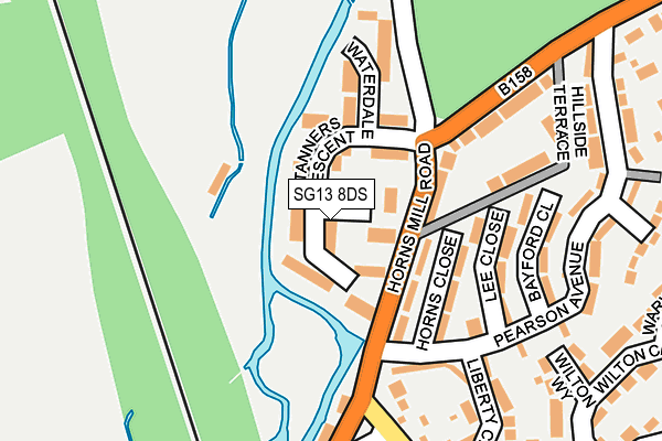 SG13 8DS map - OS OpenMap – Local (Ordnance Survey)