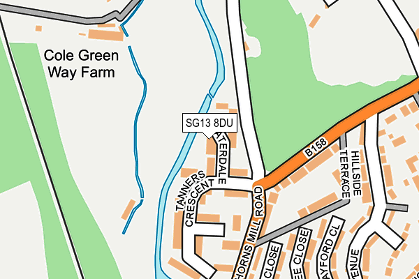 SG13 8DU map - OS OpenMap – Local (Ordnance Survey)