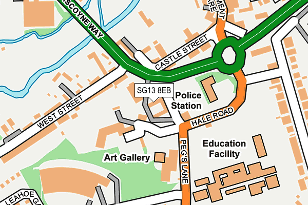 SG13 8EB map - OS OpenMap – Local (Ordnance Survey)