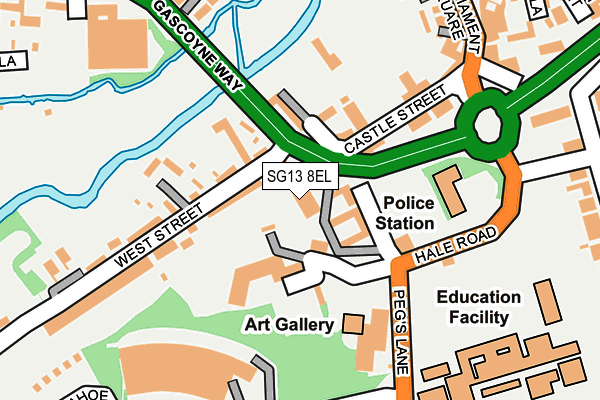 SG13 8EL map - OS OpenMap – Local (Ordnance Survey)