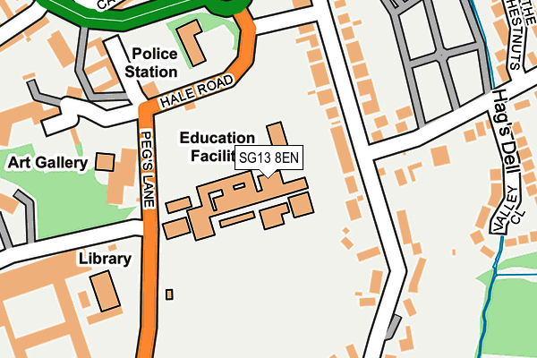 SG13 8EN map - OS OpenMap – Local (Ordnance Survey)