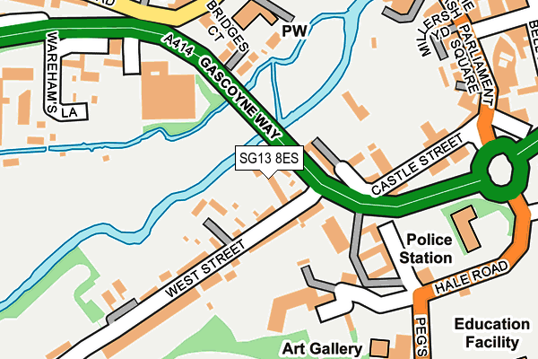 SG13 8ES map - OS OpenMap – Local (Ordnance Survey)