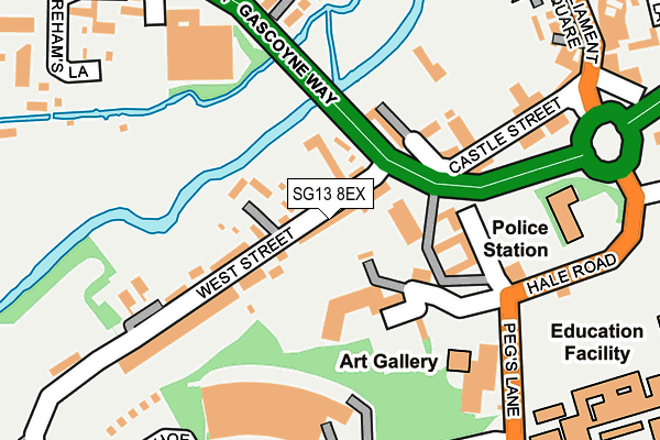 SG13 8EX map - OS OpenMap – Local (Ordnance Survey)