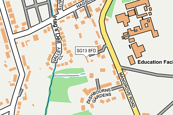 SG13 8FD map - OS OpenMap – Local (Ordnance Survey)