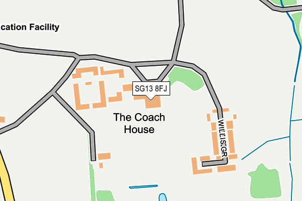 SG13 8FJ map - OS OpenMap – Local (Ordnance Survey)