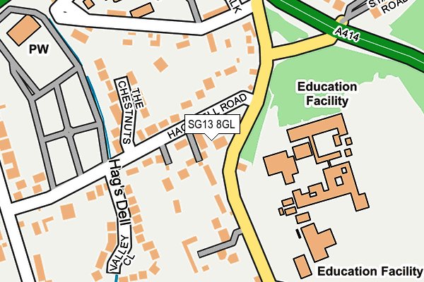 SG13 8GL map - OS OpenMap – Local (Ordnance Survey)