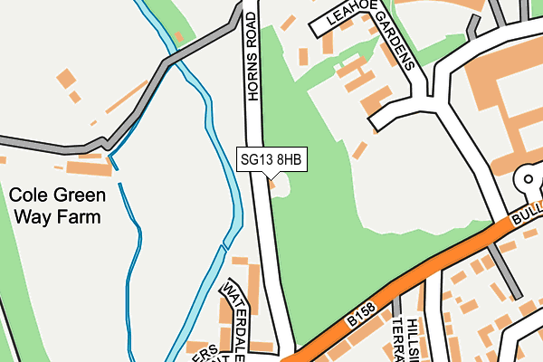 SG13 8HB map - OS OpenMap – Local (Ordnance Survey)