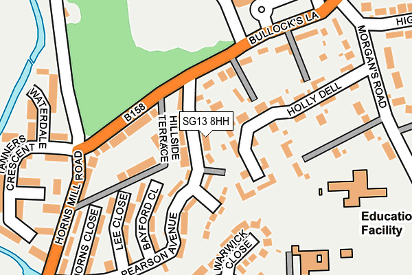 SG13 8HH map - OS OpenMap – Local (Ordnance Survey)