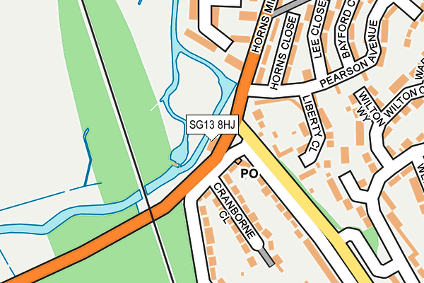 SG13 8HJ map - OS OpenMap – Local (Ordnance Survey)