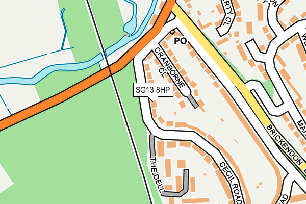 SG13 8HP map - OS OpenMap – Local (Ordnance Survey)