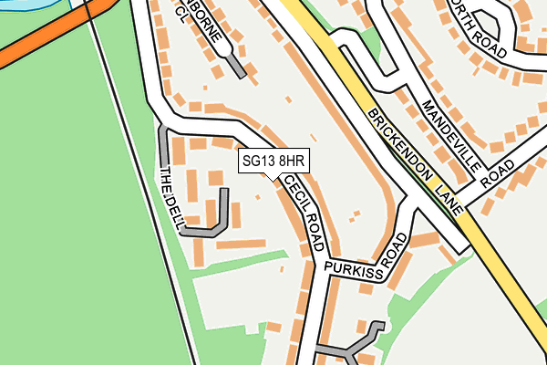 SG13 8HR map - OS OpenMap – Local (Ordnance Survey)