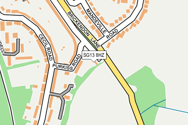 SG13 8HZ map - OS OpenMap – Local (Ordnance Survey)