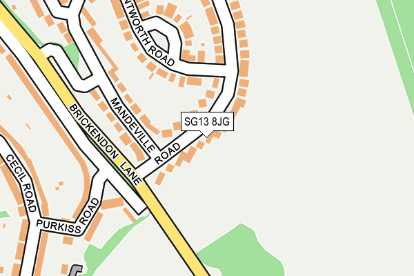 SG13 8JG map - OS OpenMap – Local (Ordnance Survey)