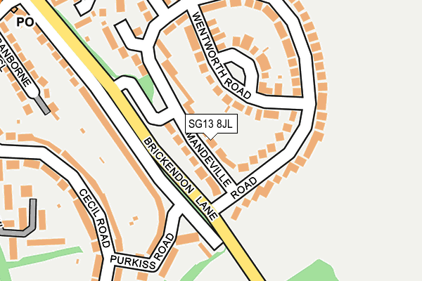 SG13 8JL map - OS OpenMap – Local (Ordnance Survey)