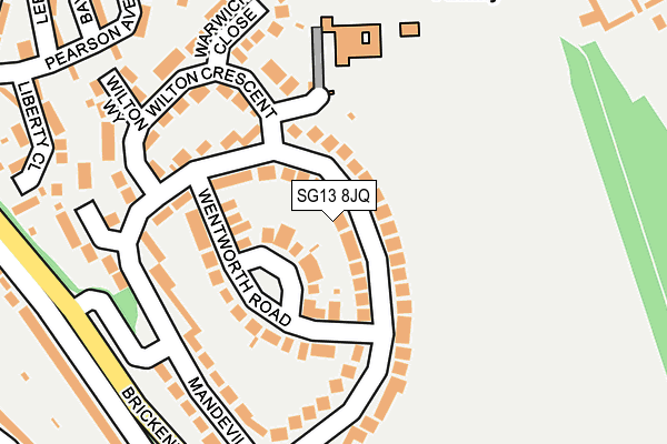 SG13 8JQ map - OS OpenMap – Local (Ordnance Survey)