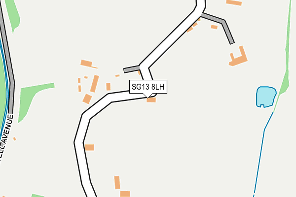 SG13 8LH map - OS OpenMap – Local (Ordnance Survey)