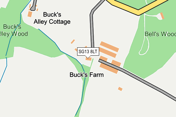 SG13 8LT map - OS OpenMap – Local (Ordnance Survey)