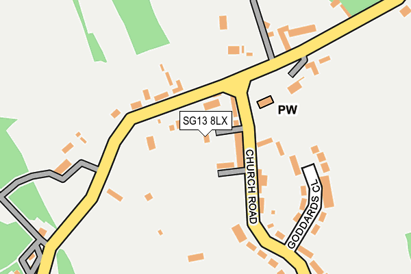 SG13 8LX map - OS OpenMap – Local (Ordnance Survey)