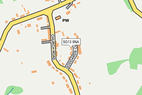SG13 8NA map - OS OpenMap – Local (Ordnance Survey)