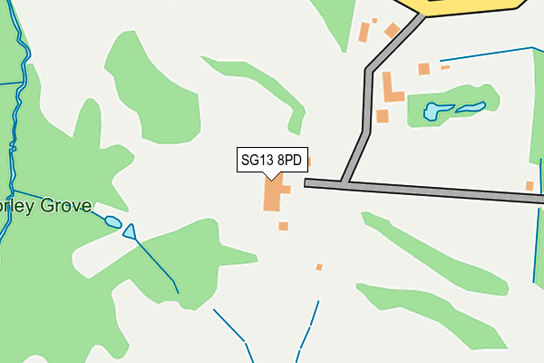 SG13 8PD map - OS OpenMap – Local (Ordnance Survey)