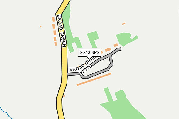 SG13 8PS map - OS OpenMap – Local (Ordnance Survey)