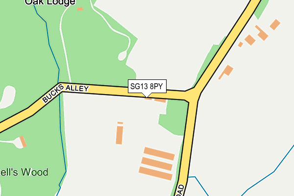 SG13 8PY map - OS OpenMap – Local (Ordnance Survey)