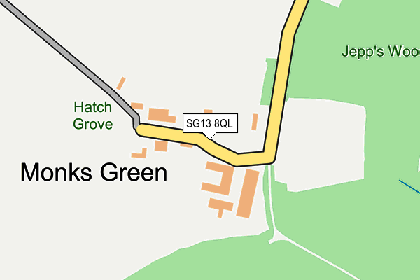 SG13 8QL map - OS OpenMap – Local (Ordnance Survey)
