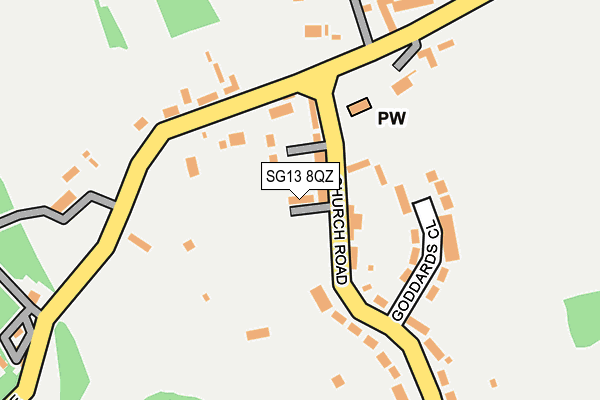 SG13 8QZ map - OS OpenMap – Local (Ordnance Survey)