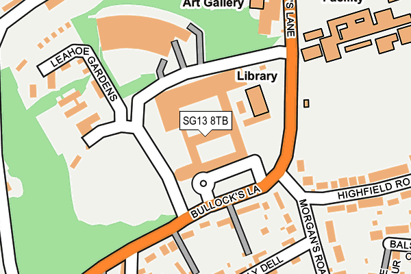 SG13 8TB map - OS OpenMap – Local (Ordnance Survey)