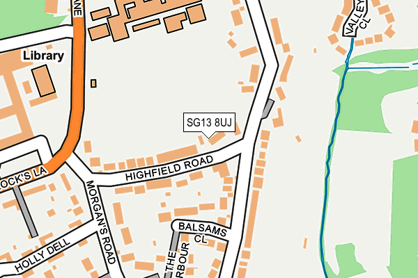 SG13 8UJ map - OS OpenMap – Local (Ordnance Survey)