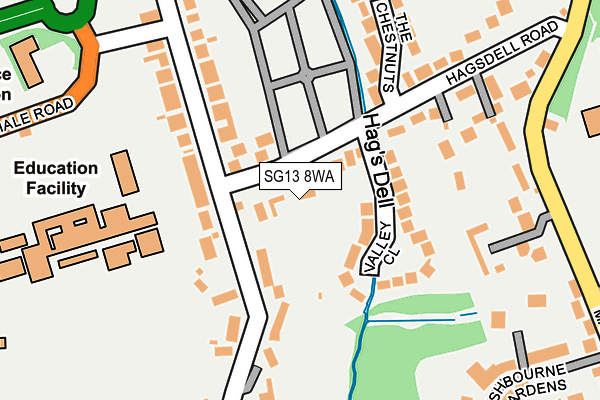 SG13 8WA map - OS OpenMap – Local (Ordnance Survey)