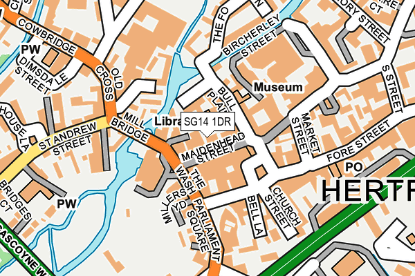 SG14 1DR map - OS OpenMap – Local (Ordnance Survey)