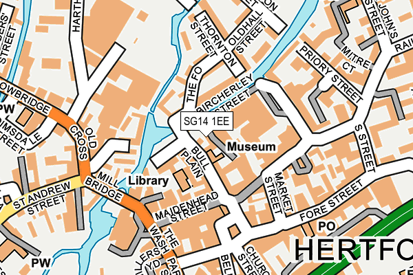 SG14 1EE map - OS OpenMap – Local (Ordnance Survey)