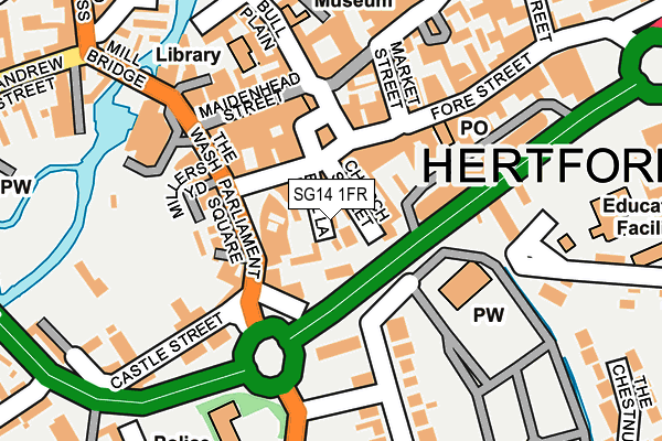 SG14 1FR map - OS OpenMap – Local (Ordnance Survey)