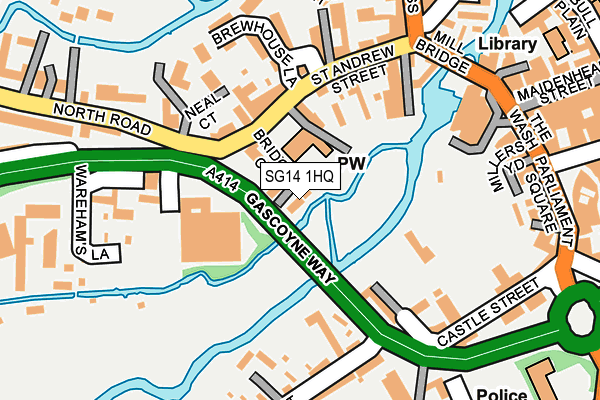 SG14 1HQ map - OS OpenMap – Local (Ordnance Survey)