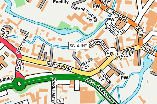 SG14 1HT map - OS OpenMap – Local (Ordnance Survey)