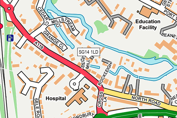 SG14 1LD map - OS OpenMap – Local (Ordnance Survey)