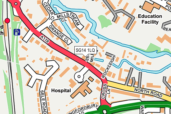 SG14 1LQ map - OS OpenMap – Local (Ordnance Survey)