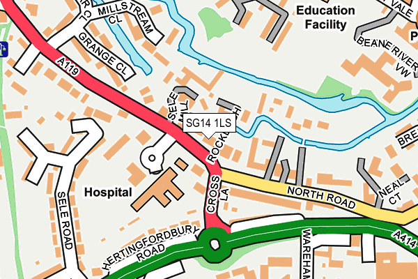 SG14 1LS map - OS OpenMap – Local (Ordnance Survey)