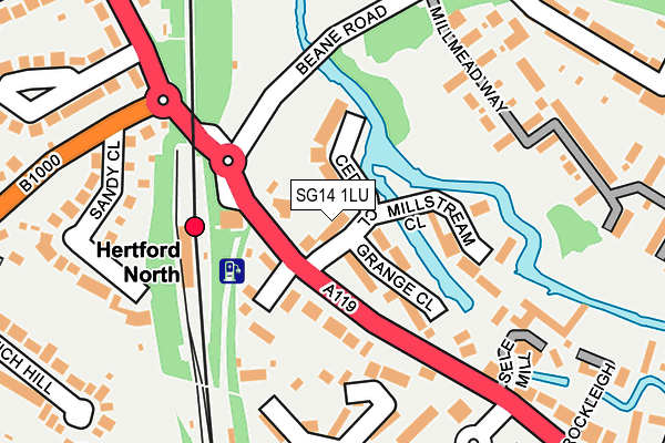 SG14 1LU map - OS OpenMap – Local (Ordnance Survey)