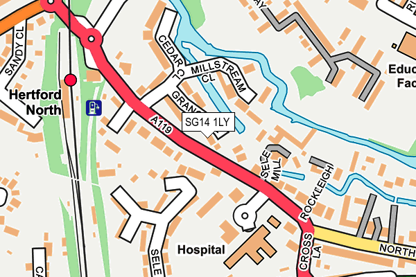 SG14 1LY map - OS OpenMap – Local (Ordnance Survey)