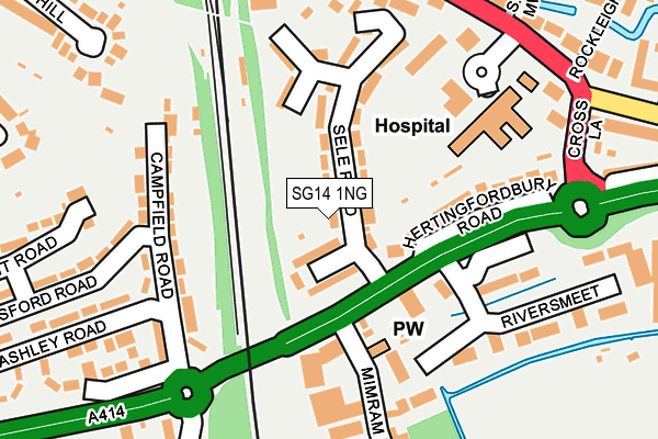 SG14 1NG map - OS OpenMap – Local (Ordnance Survey)