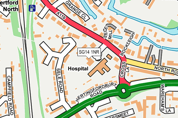 SG14 1NR map - OS OpenMap – Local (Ordnance Survey)