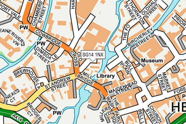 SG14 1NX map - OS OpenMap – Local (Ordnance Survey)