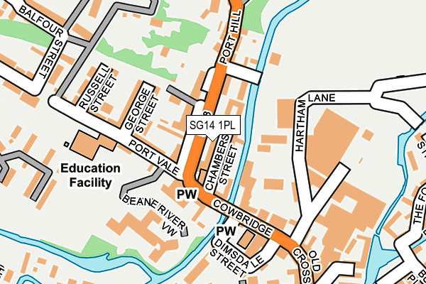 SG14 1PL map - OS OpenMap – Local (Ordnance Survey)