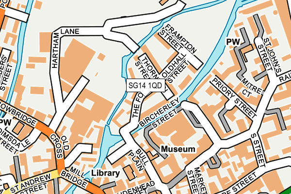 SG14 1QD map - OS OpenMap – Local (Ordnance Survey)