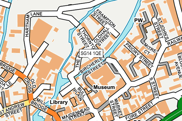 SG14 1QE map - OS OpenMap – Local (Ordnance Survey)