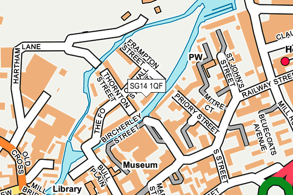 SG14 1QF map - OS OpenMap – Local (Ordnance Survey)